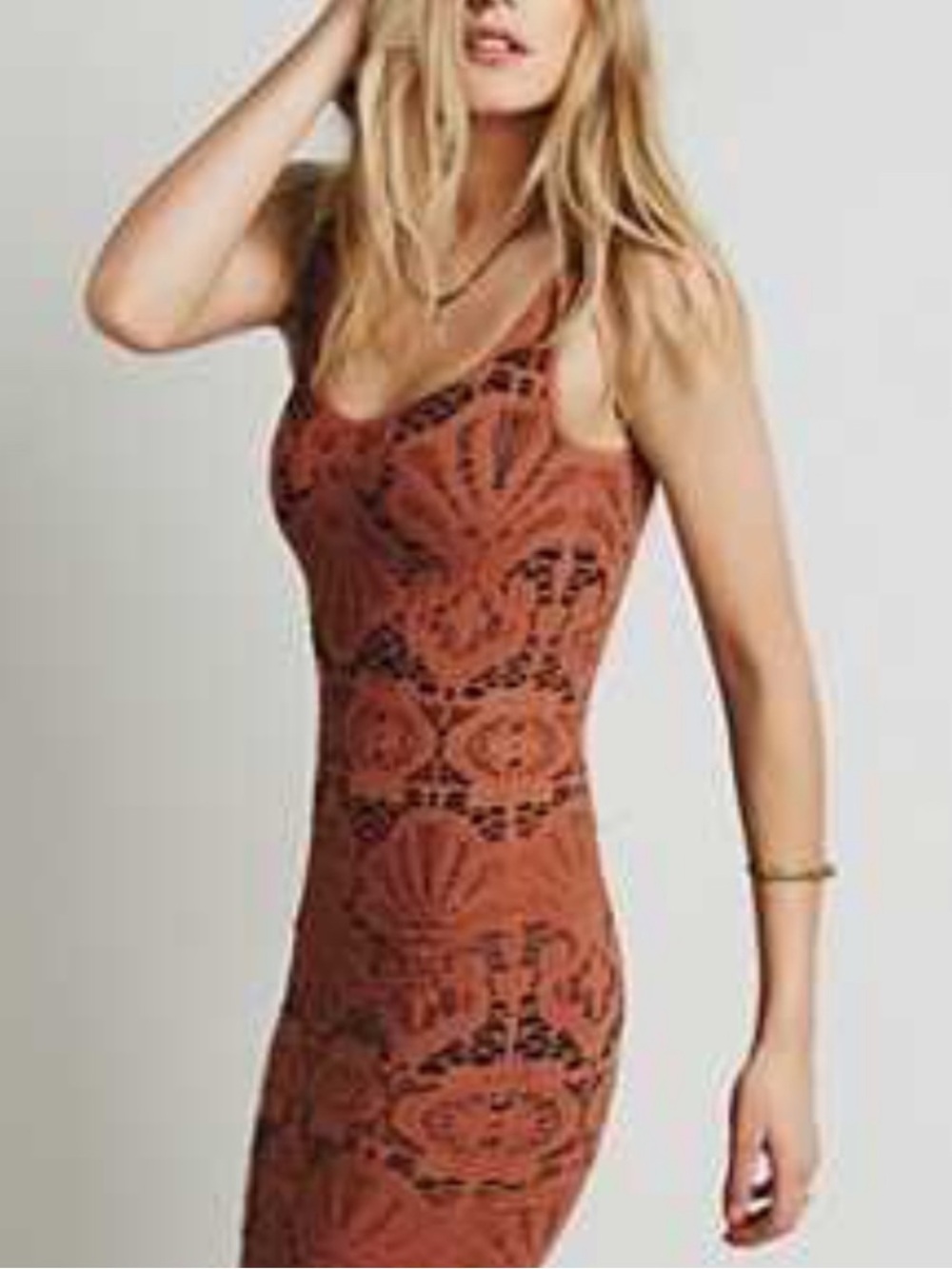 Free People Medallion Lace-Pattern Mini Dress! So flattering. Size XS/S